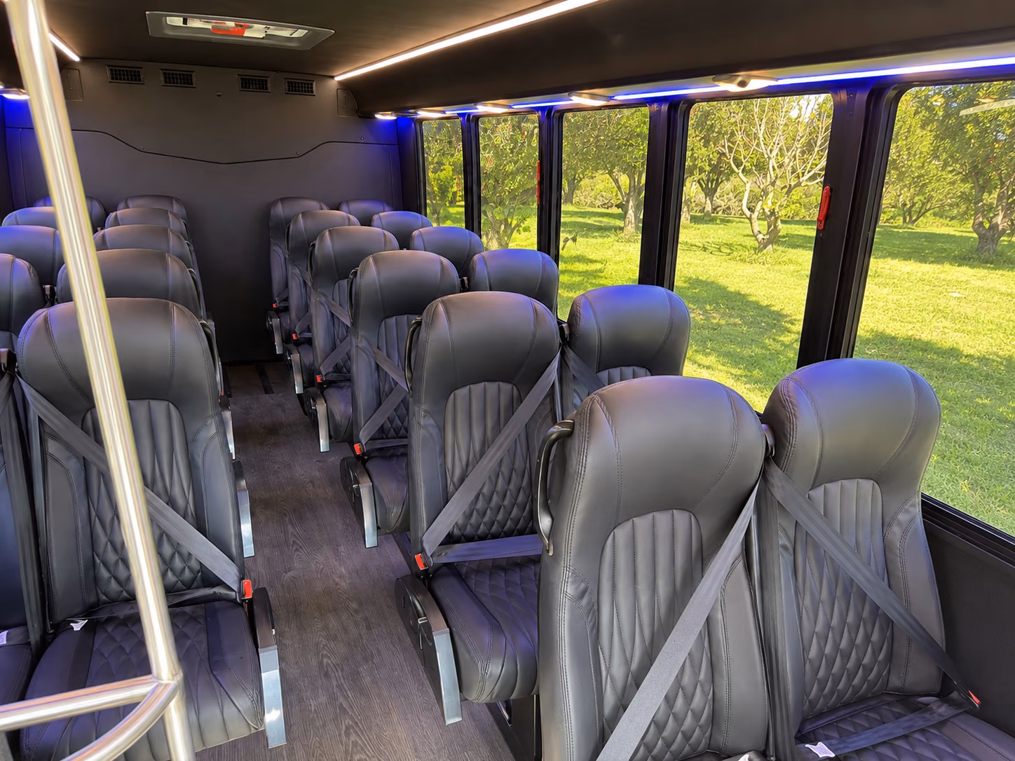 davis 18 passenger minibus inside
