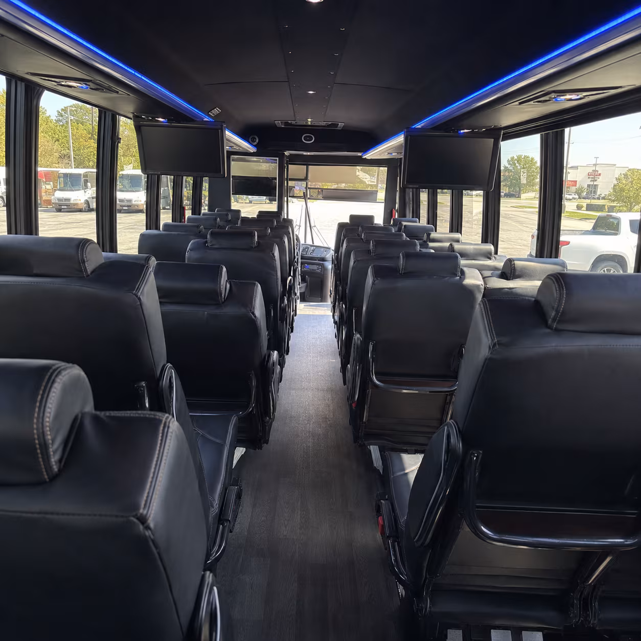 davis 28 passenger minibus inside