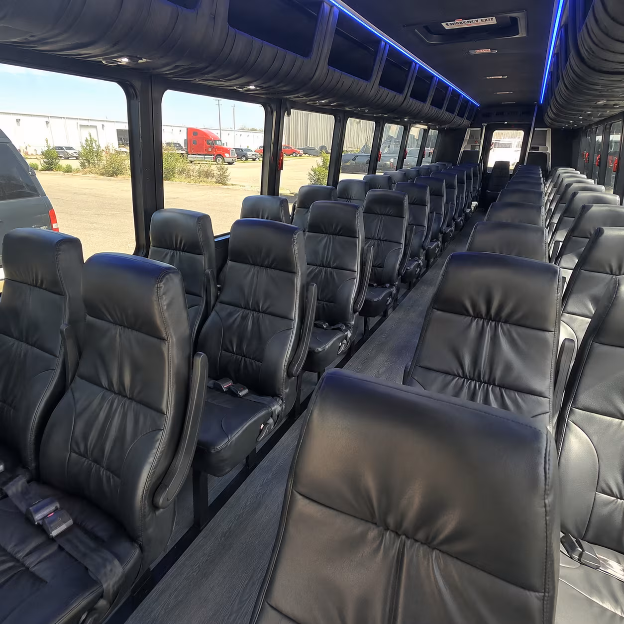 davis 35 passenger minibus inside