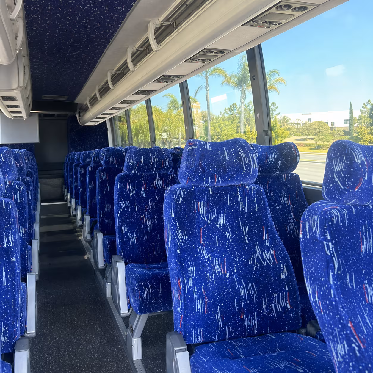 davis 56 passenger charter bus interior