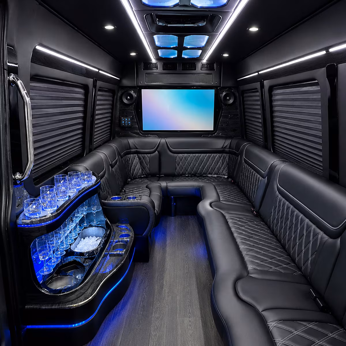 davis party bus interior